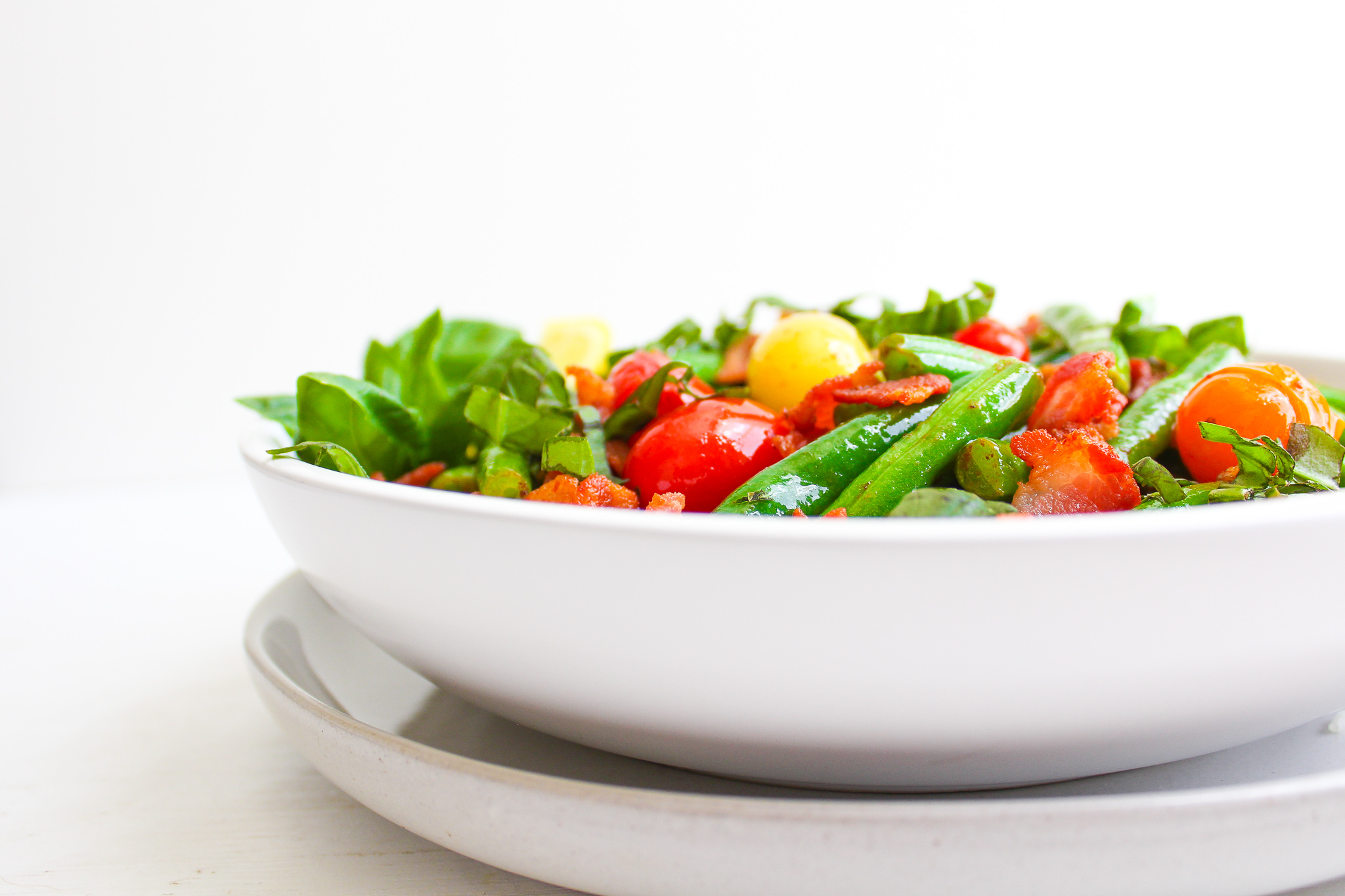 Pan Roasted Green Beans with Cherry Tomatoes