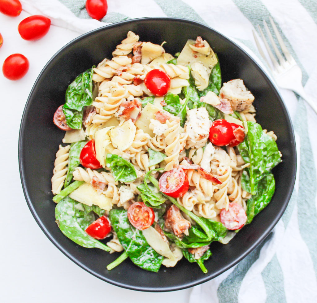 Chicken, Bacon & Artichoke Pasta Salad