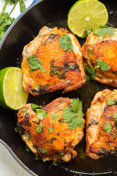 Crispy Cilantro Lime Chicken Thighs Crispy Cilantro Lime Chicken Thighs