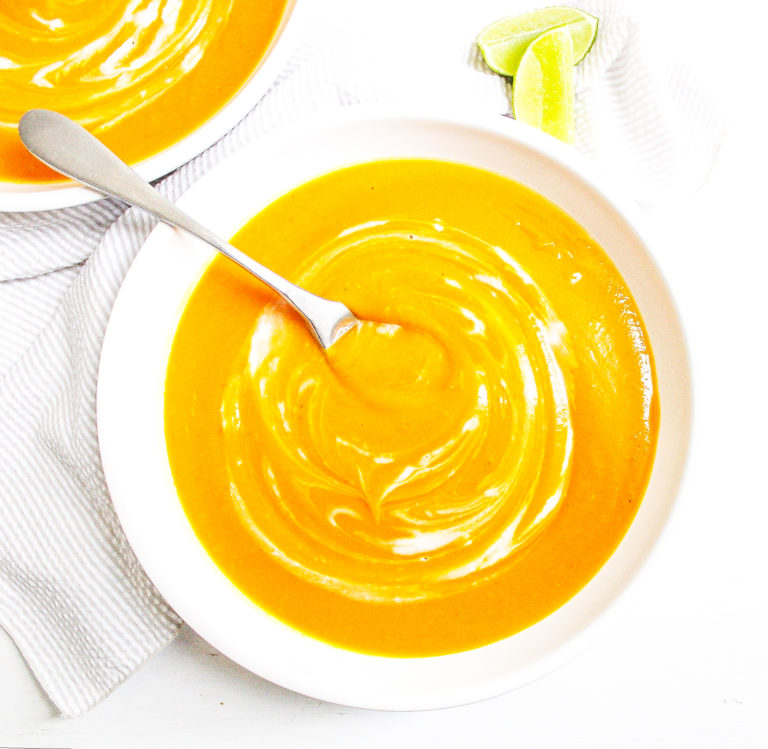 Instant Pot Curried Carrot & Butternut Squash Soup