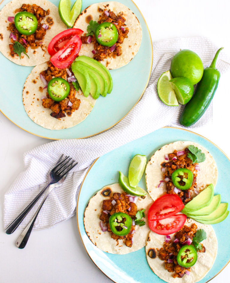 Vegan Cauliflower ‘Chorizo’ Tacos