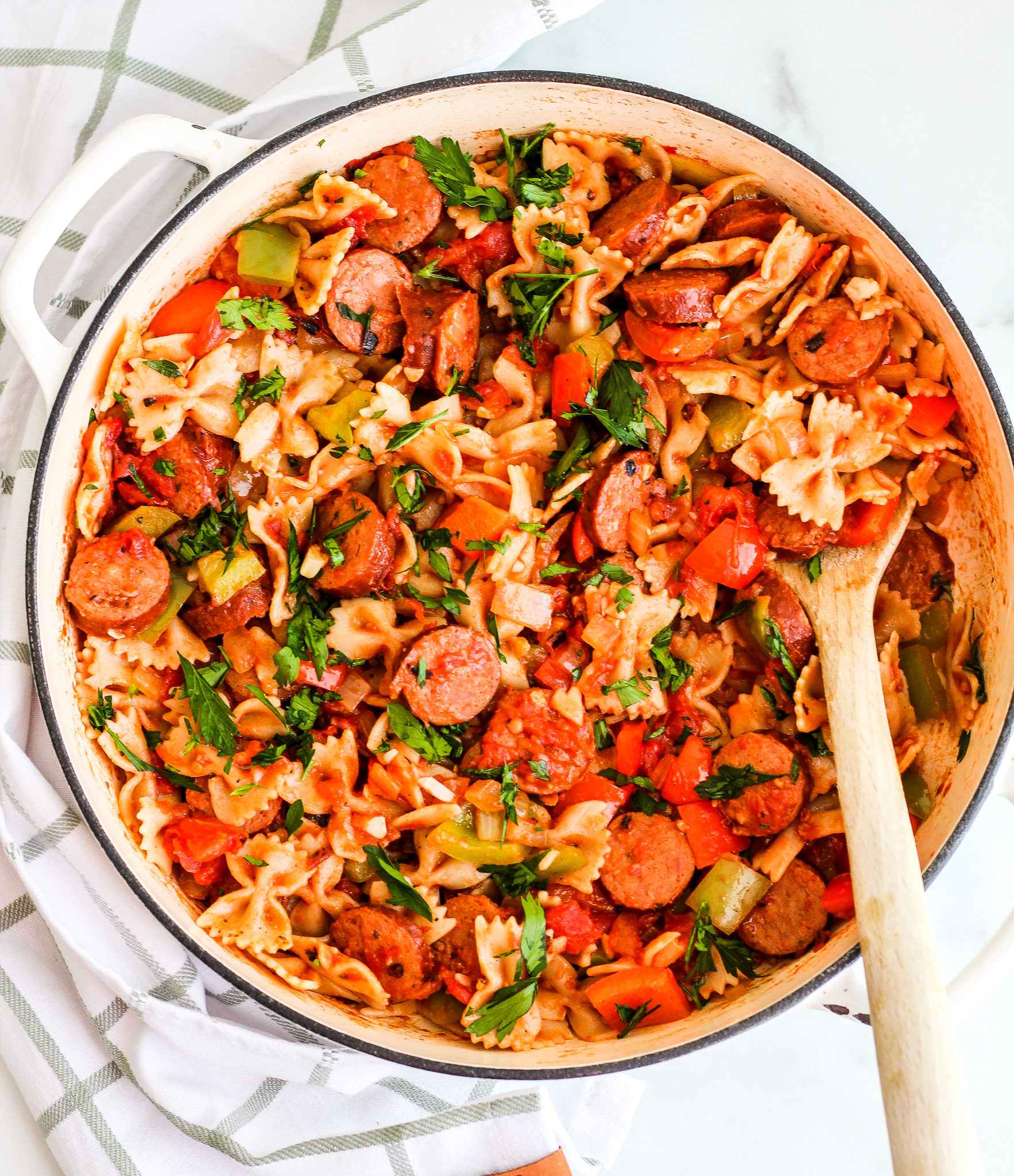 Easy Sausage & Pepper Pasta Skillet
