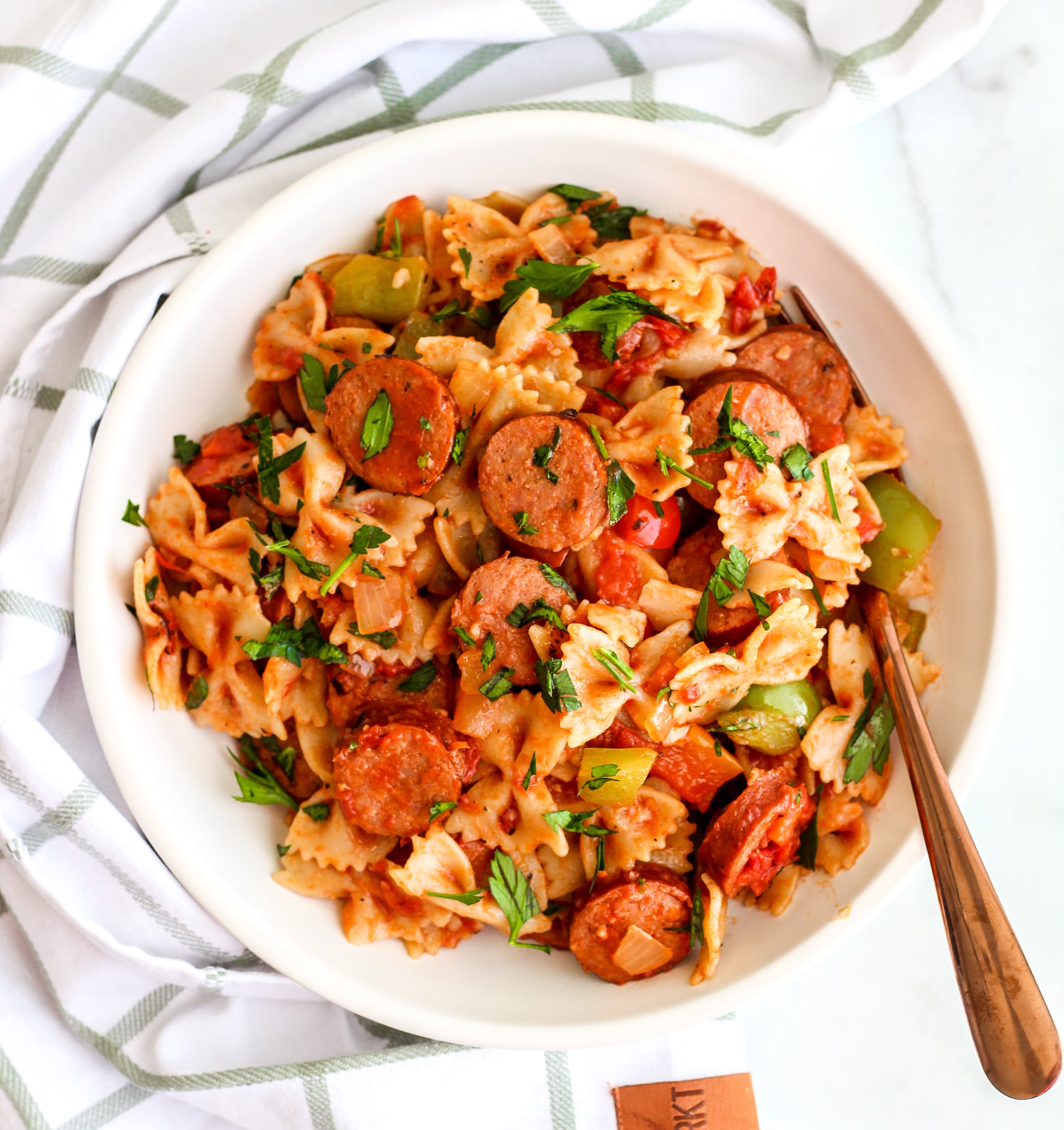 Easy Sausage & Pepper Pasta Skillet