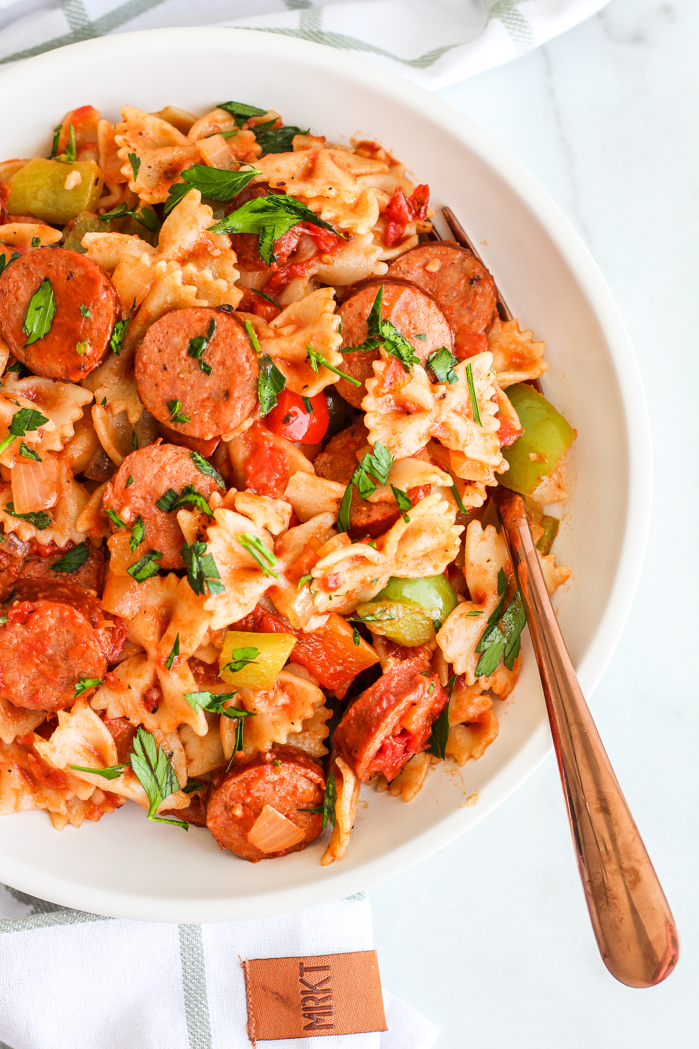 Easy Sausage & Pepper Pasta Skillet