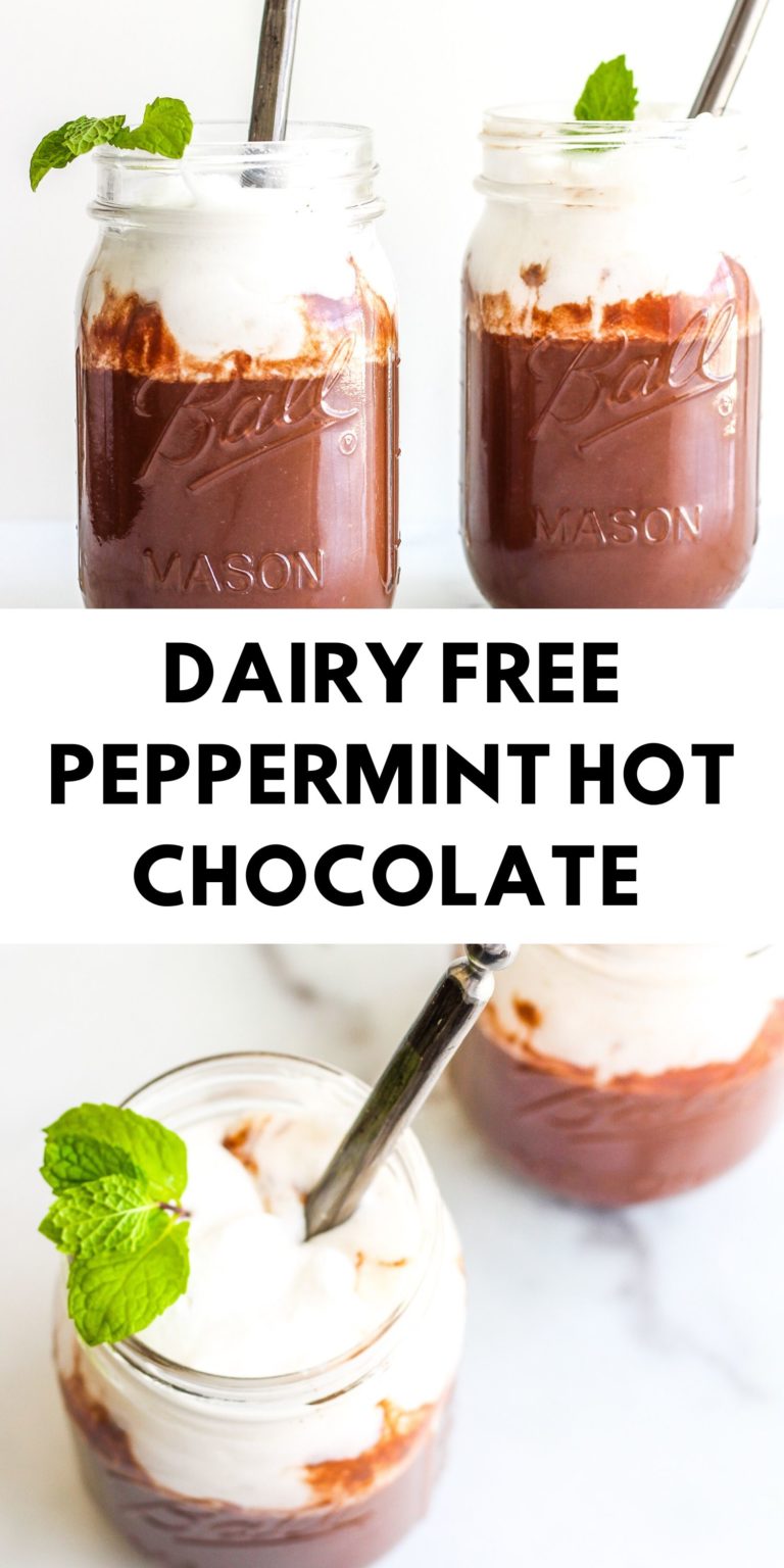 Dairy Free Peppermint Hot Chocolate - The Bettered Blondie