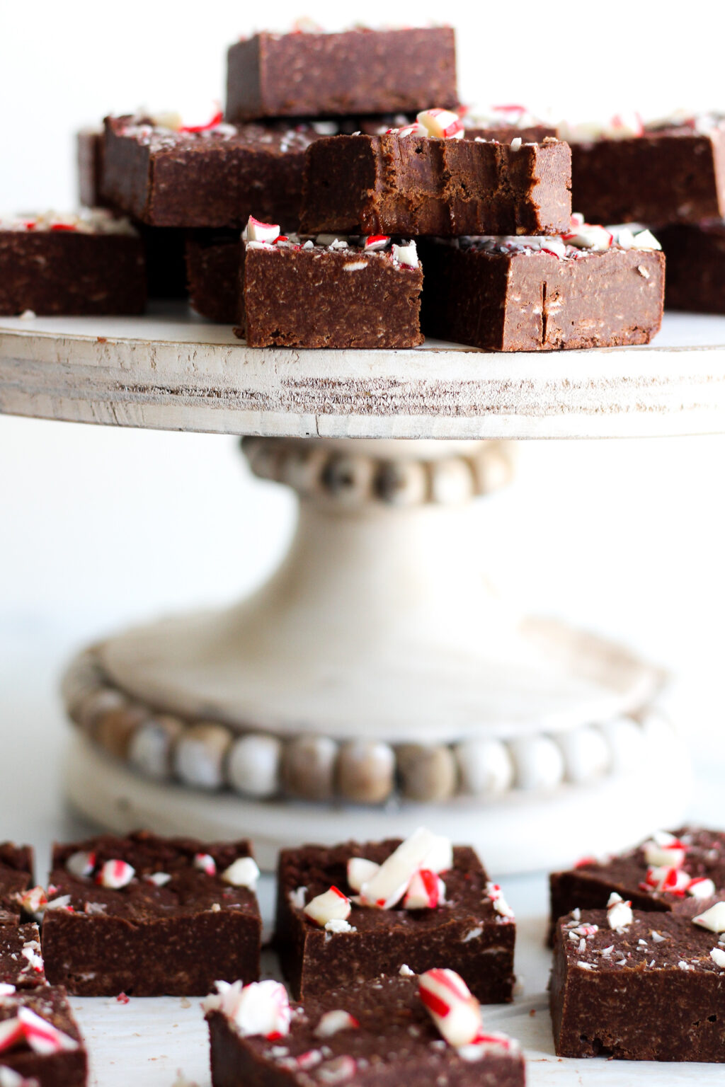 Easy Dairy Free Peppermint Fudge - The Bettered Blondie