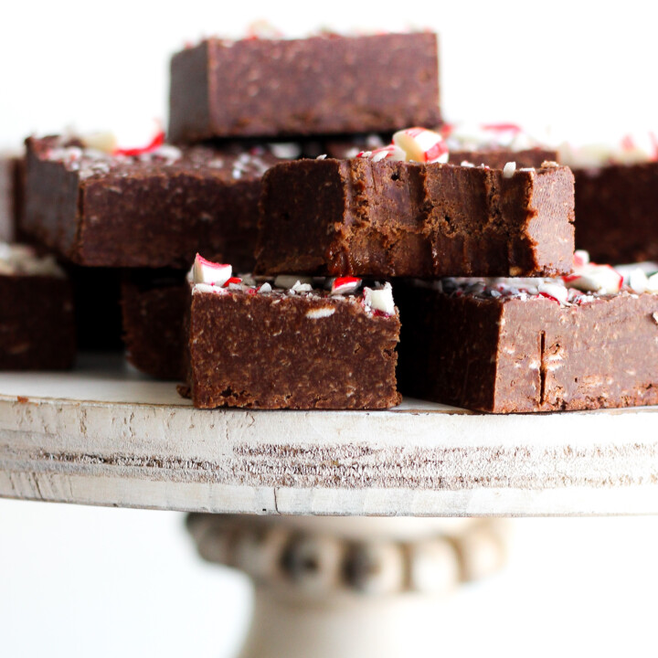 Easy Dairy Free Peppermint Fudge - The Bettered Blondie
