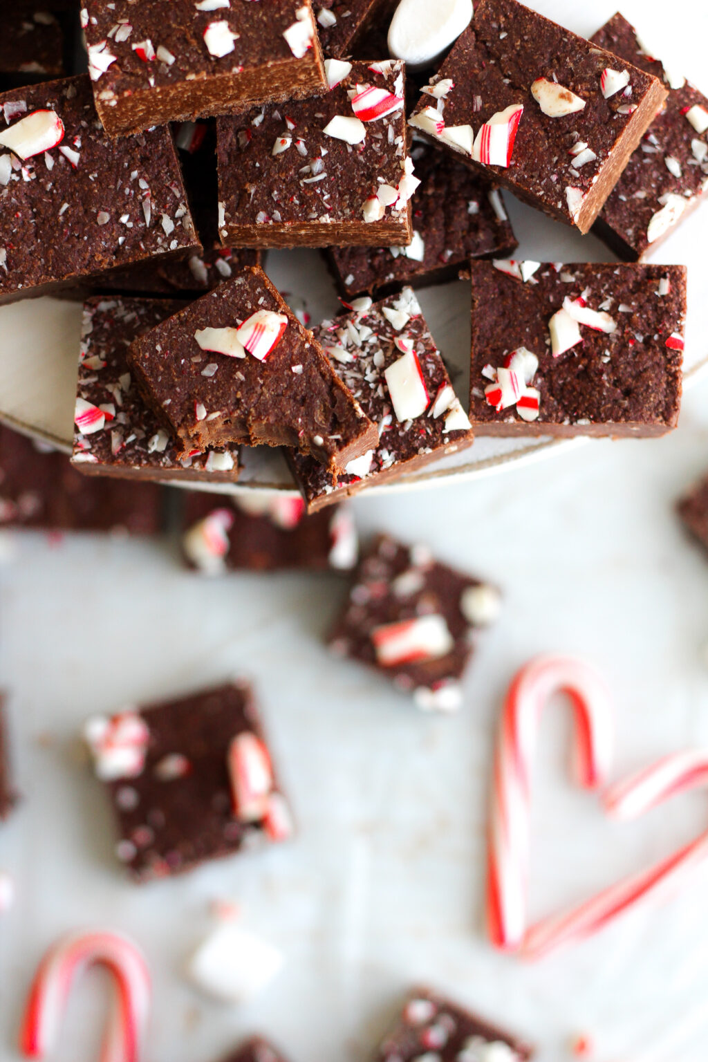 Easy Dairy Free Peppermint Fudge - The Bettered Blondie