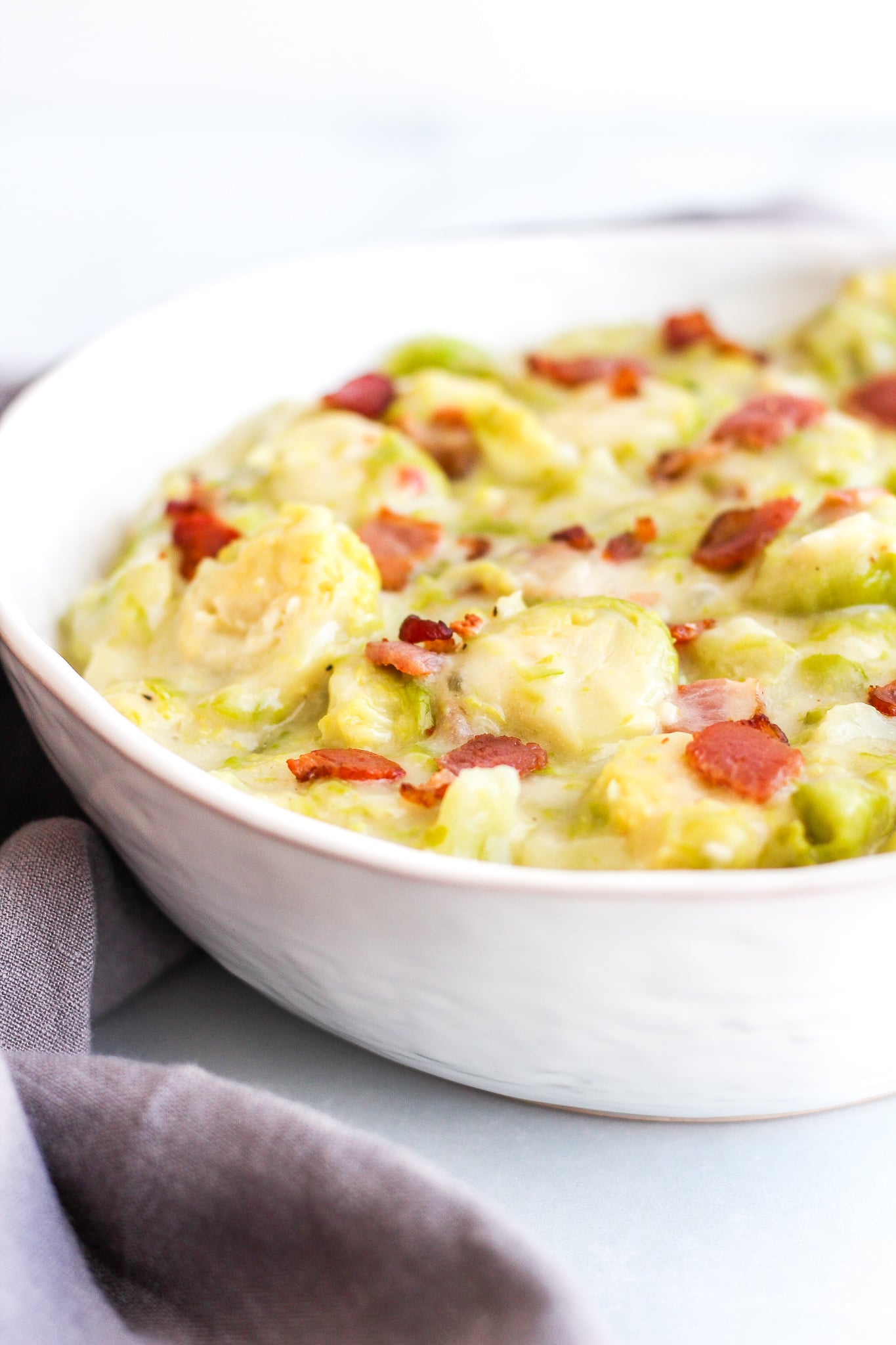 Creamy 'Cheesy' Instant Pot Brussels Sprouts