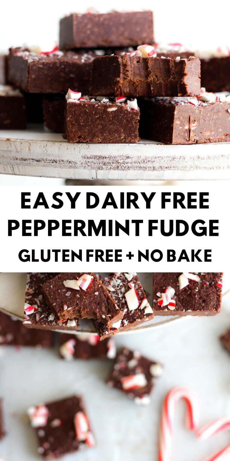 Easy Dairy Free Peppermint Fudge - The Bettered Blondie