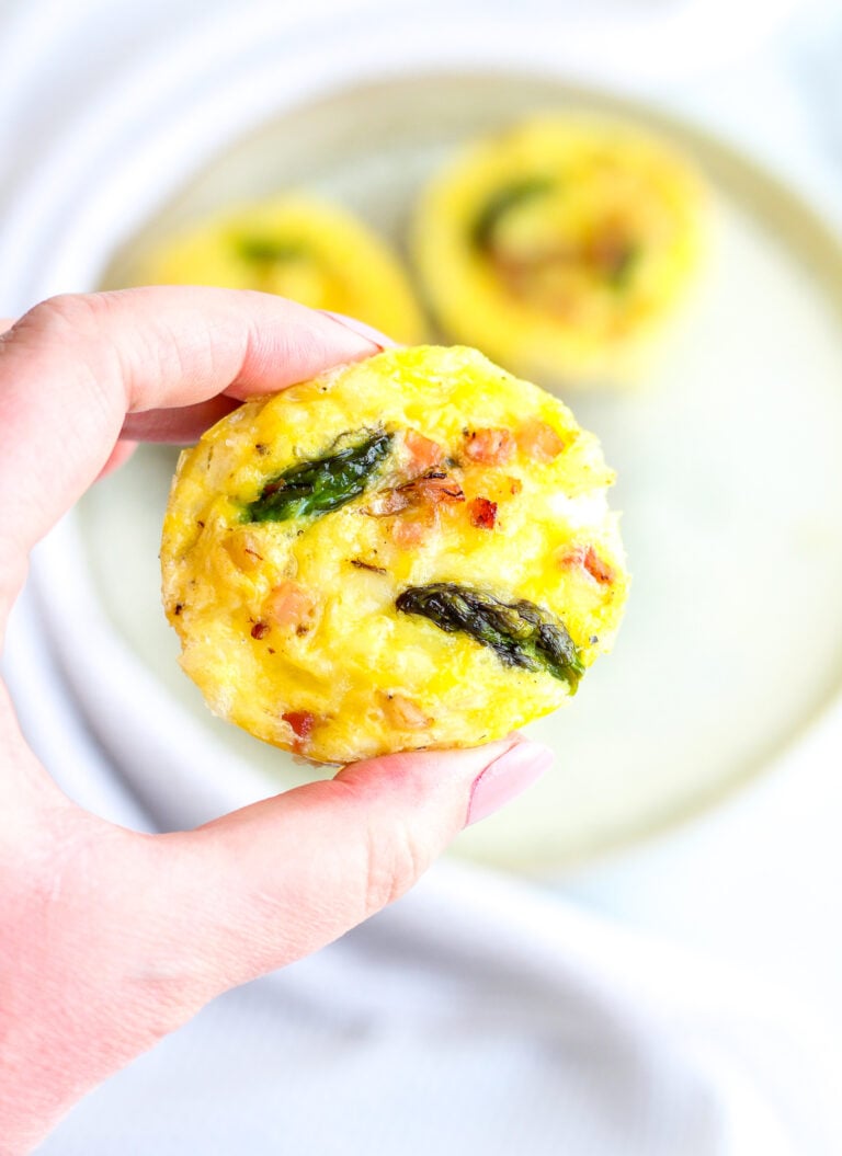 Keto Pancetta & Asparagus Egg Muffins