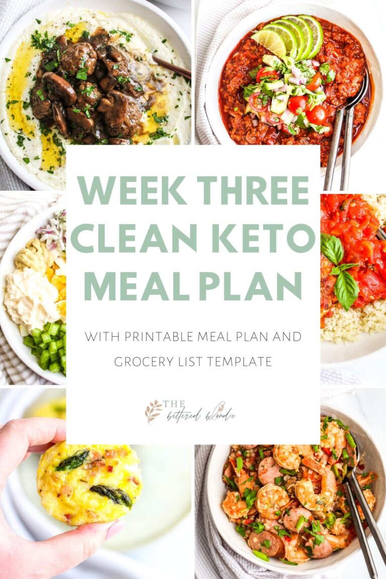 Week Three Clean Keto Meal Plan