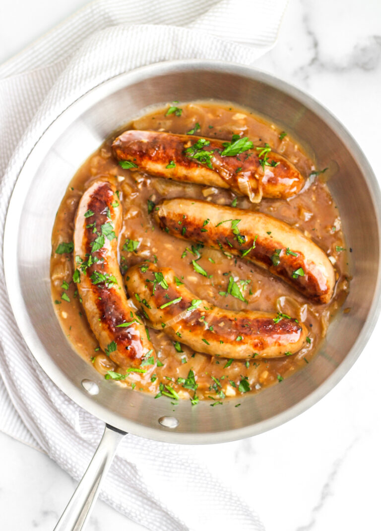 Whole30 Bangers & Mash (Sausages with Gravy)