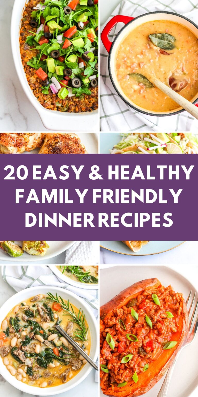 20 Easy & Healthy Family Friendly Dinner Recipes