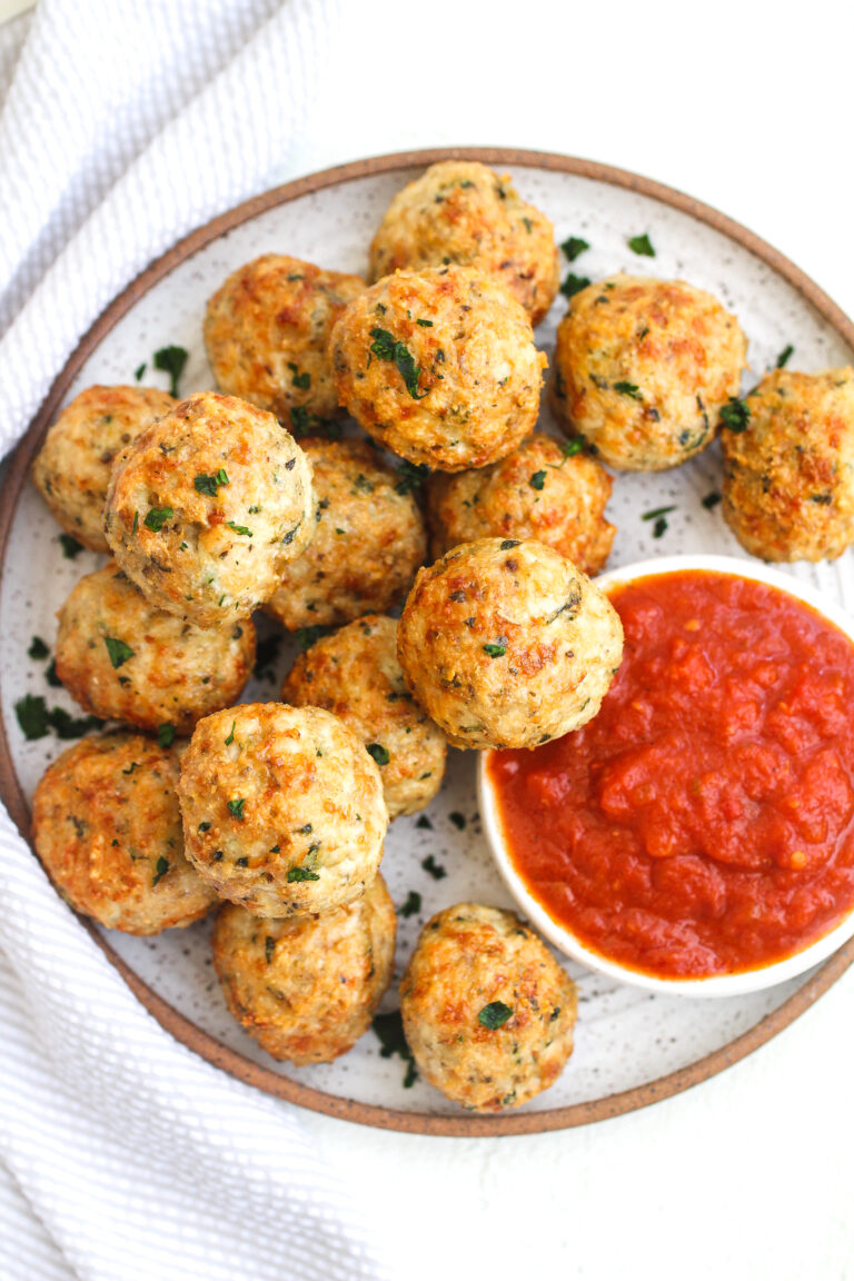 Keto Air Fryer Chicken Parmesan Meatballs