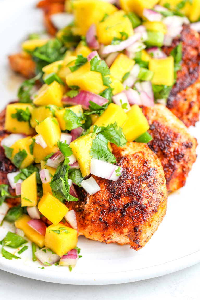 Spiced Chicken Breasts with Mango Salsa