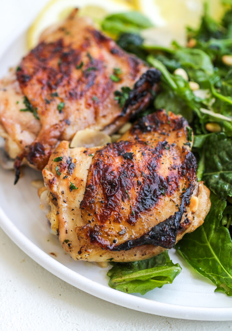 Grilled Italian Marinated Chicken Thighs