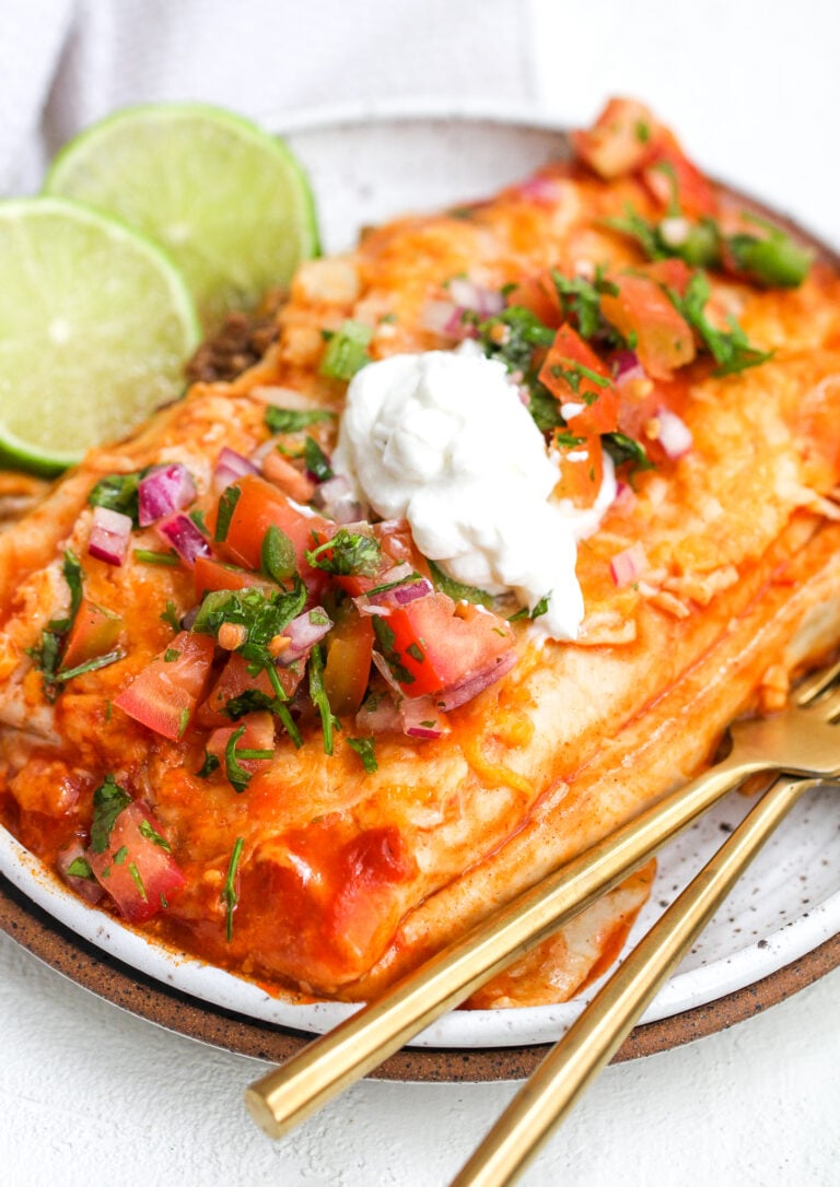 Healthy Beef and Cheese Enchiladas