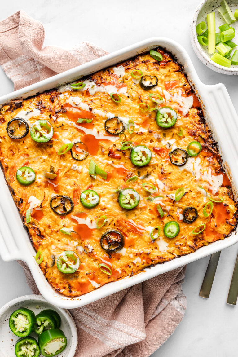 Healthy Buffalo Chicken Casserole