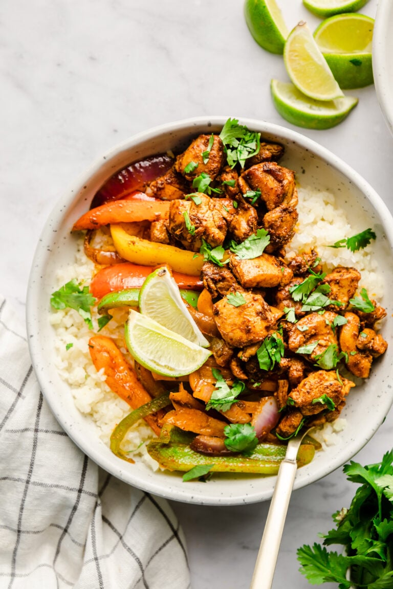 Whole30 + Low Carb Chicken Fajitas